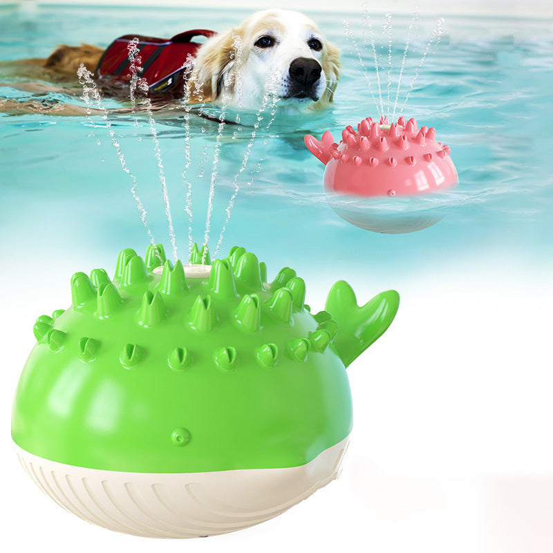 Electric Water Floating Swimming & Water Spray Dog Toy
