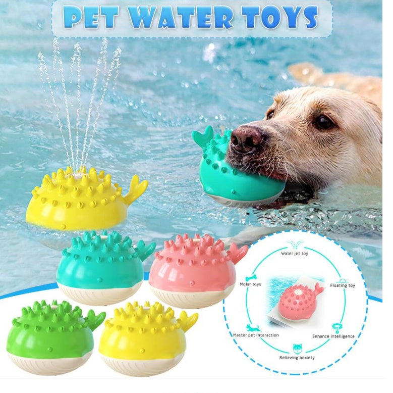 Electric Water Floating Swimming & Water Spray Dog Toy